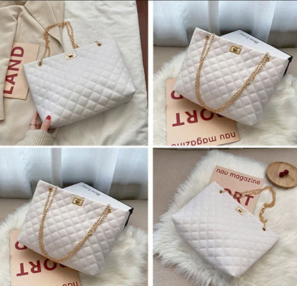 Bags for Women PU Leather Diamond Lattice Handbag Personality Large Capacity Underarm Shoulder Bag Designer Bag