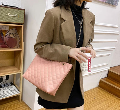 Bags for Women PU Leather Diamond Lattice Handbag Personality Large Capacity Underarm Shoulder Bag Designer Bag
