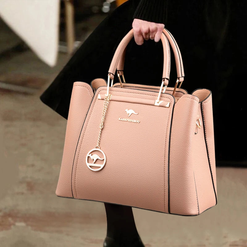 NEW Soft Leather Luxury Handbags Women Bags Designer 3 Layers Shoulder Crossbody Sac Ladies Large Capacity Shopping Tote Bags